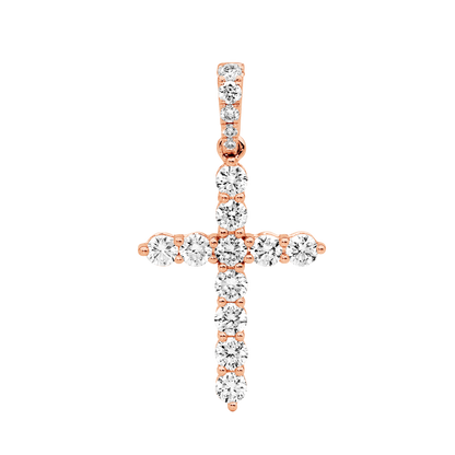 Claw Set Cross with Diamond Bail