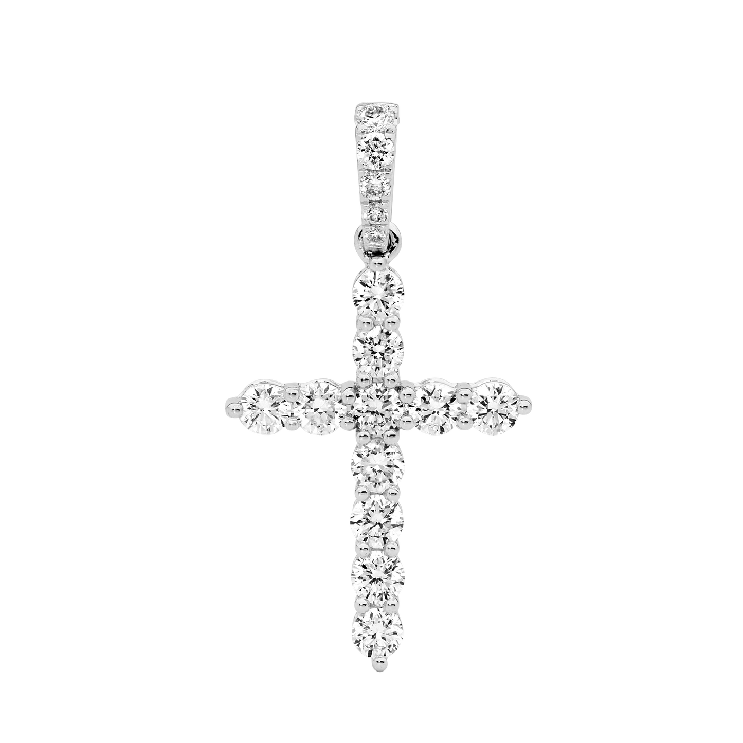 Claw Set Cross with Diamond Bail