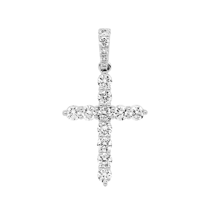Claw Set Cross with Diamond Bail