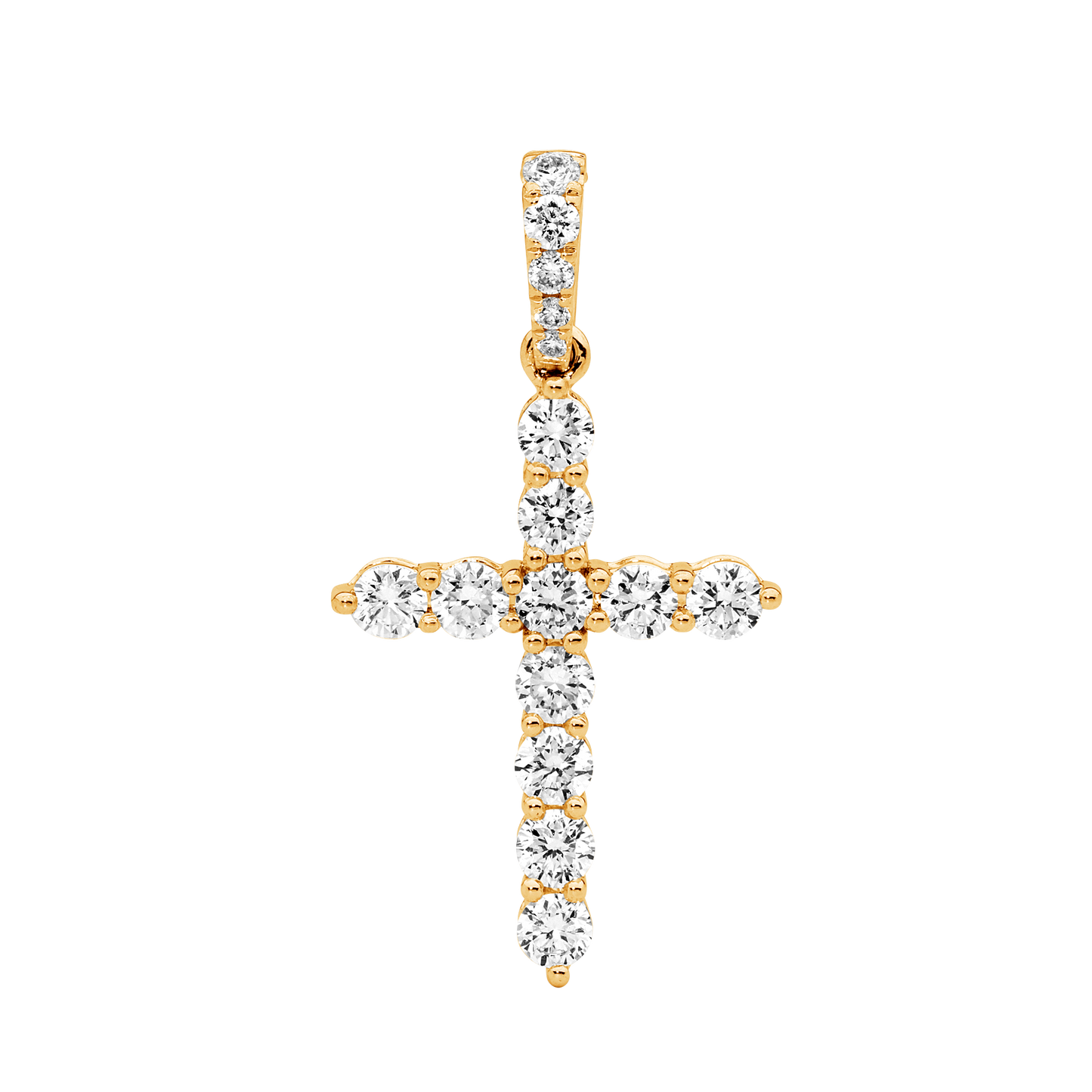 Claw Set Cross with Diamond Bail