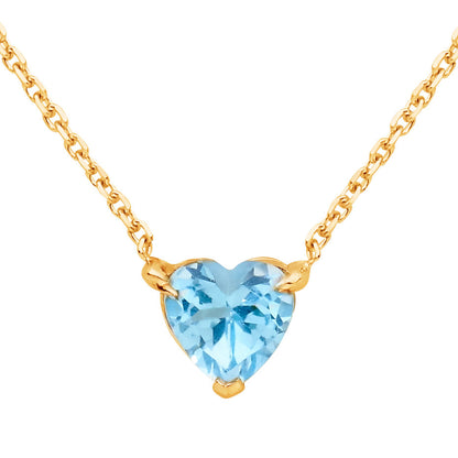 Aquamarine Heart Birthstone - March