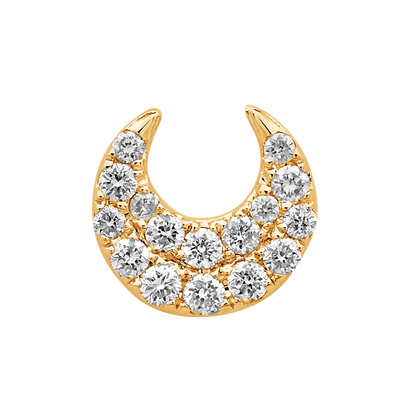 DOUBLE ROW CRESCENT MOON SINGLE STUD