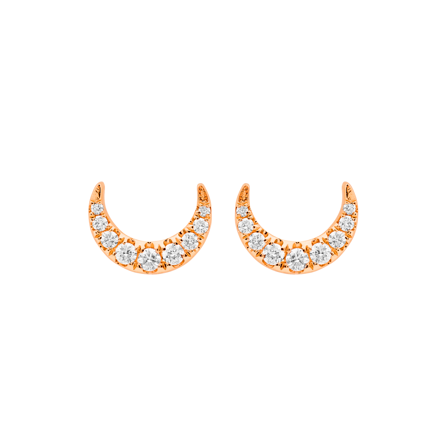 Crescent Moon Studs