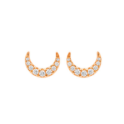 Crescent Moon Studs