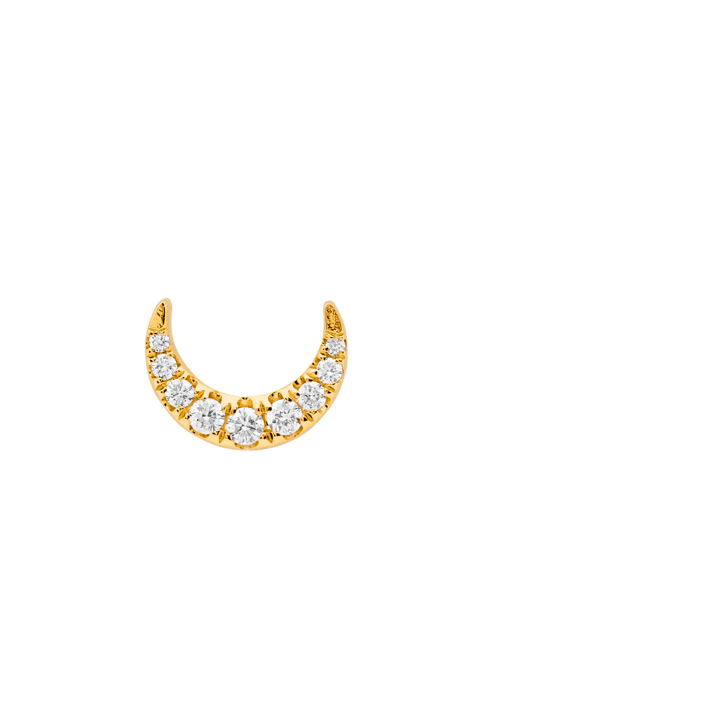 Crescent Moon Studs