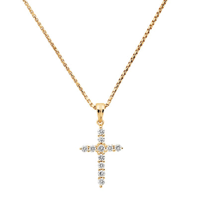 Diamond Claw Set Cross