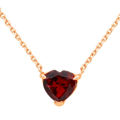 Garnet Heart Birthstone - January