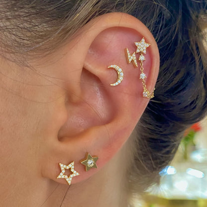 Stardust Drop Chain Earrings