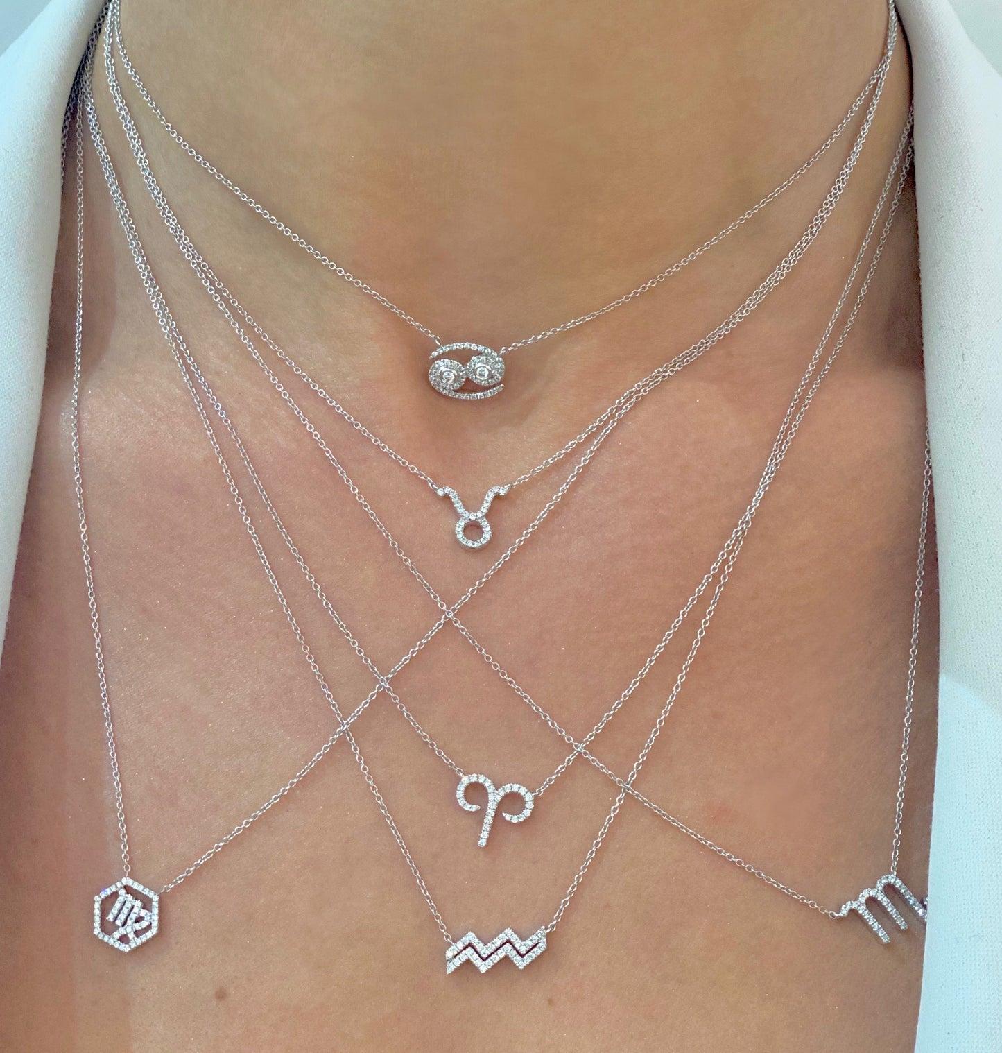 Zodiac Sign Diamond Necklace