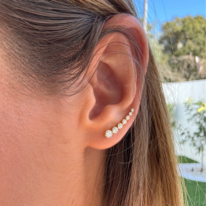 Tension Set Diamond Ear Climber