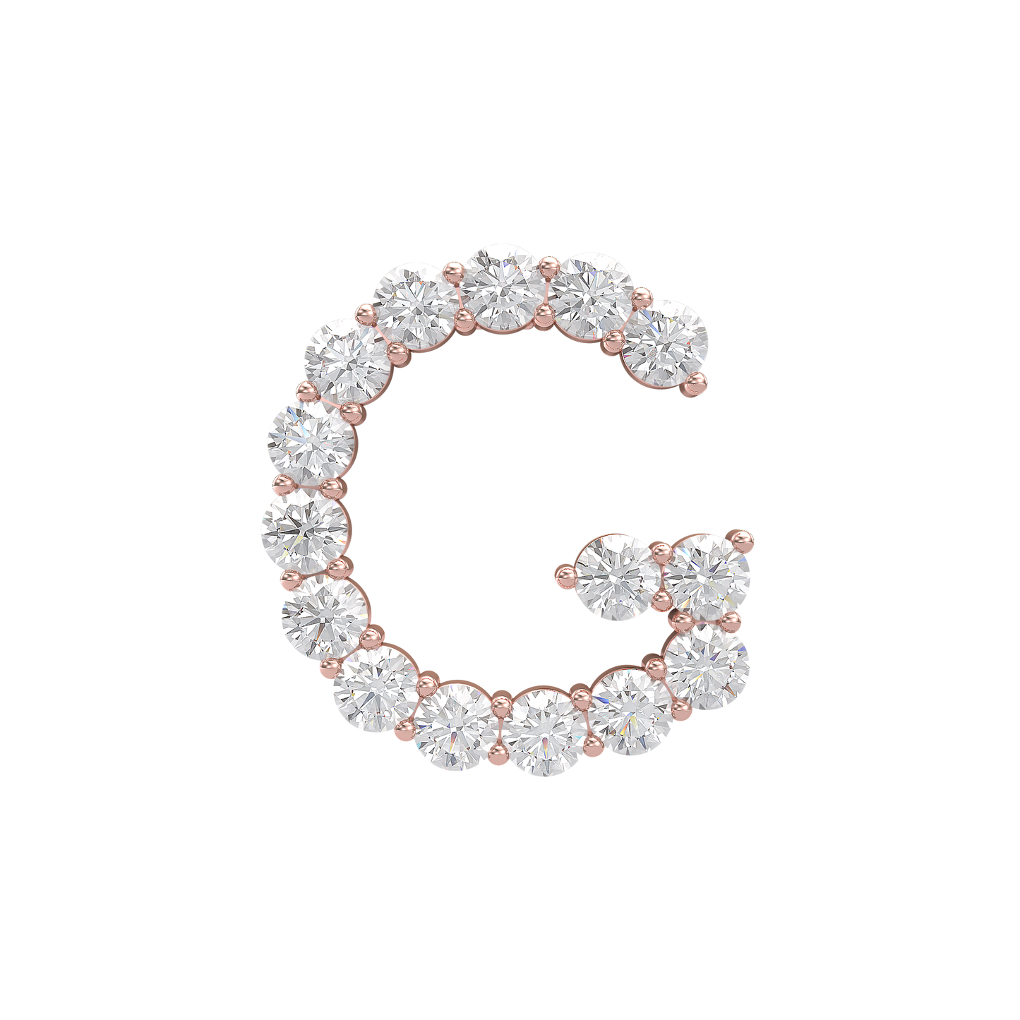 Initial Necklace - Large 0.10ct Pointer