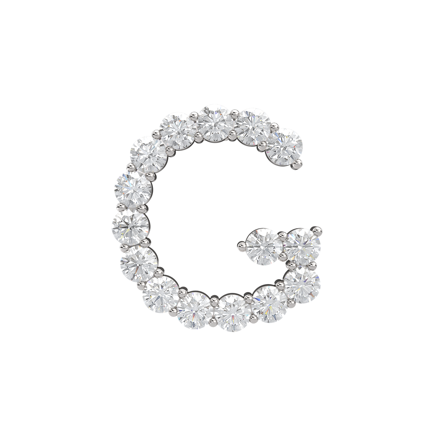 Initial Necklace - Large 0.10ct Pointer