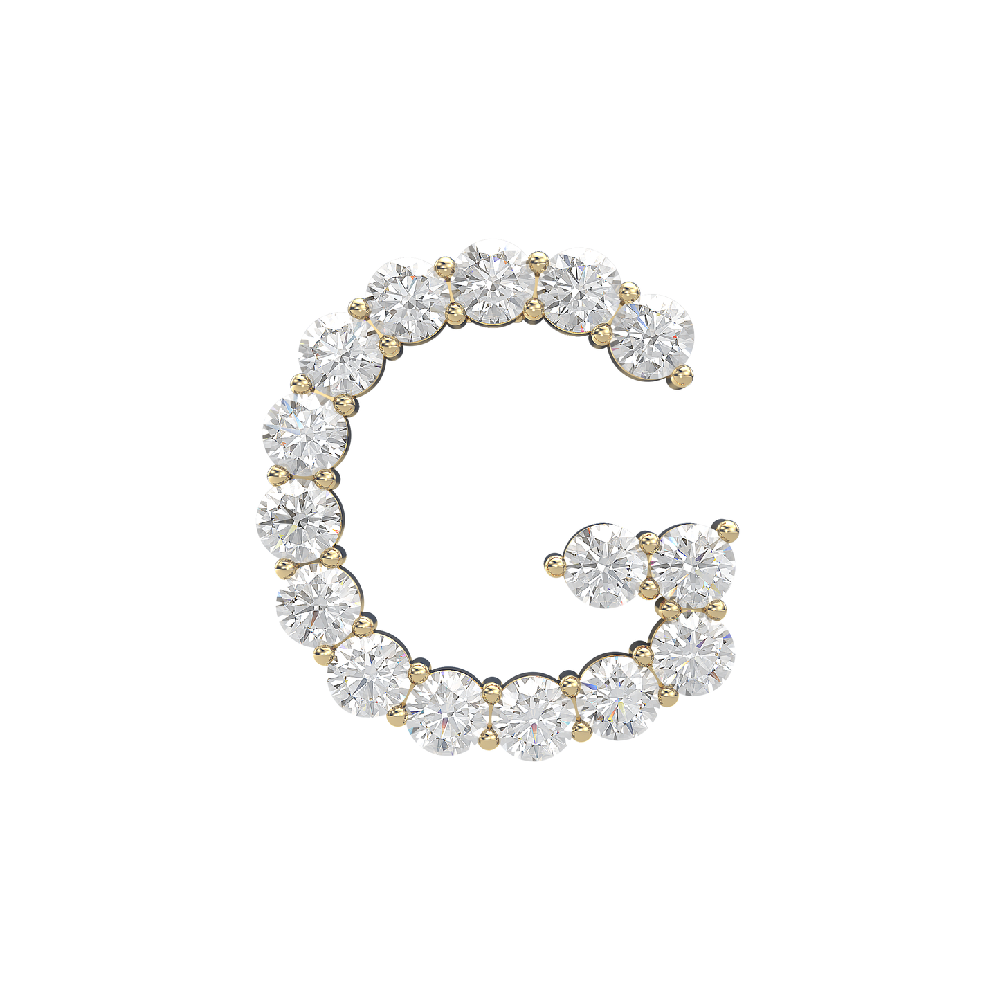 Initial Necklace - Large 0.10ct Pointer