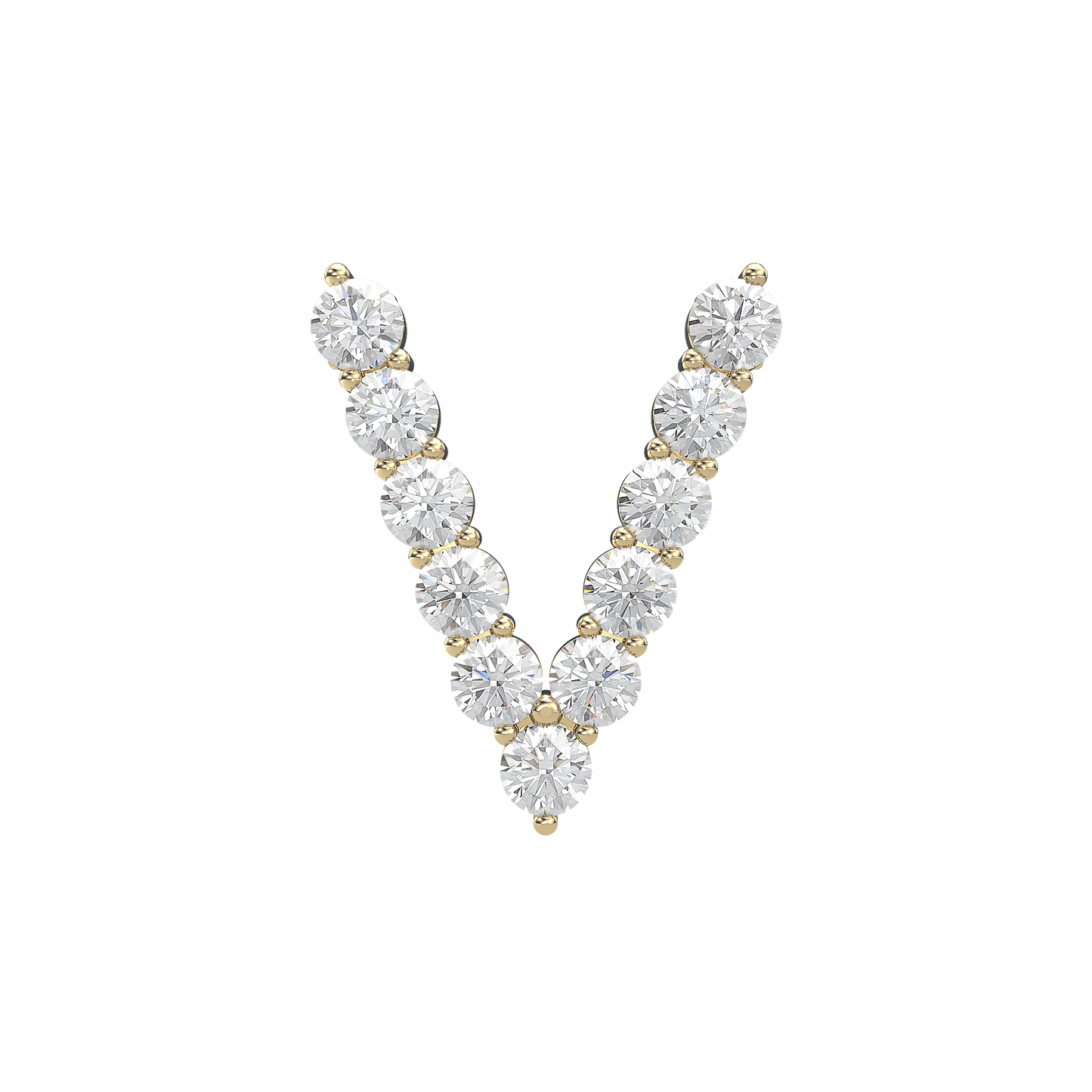 Initial Necklace - Large 0.10ct Pointer