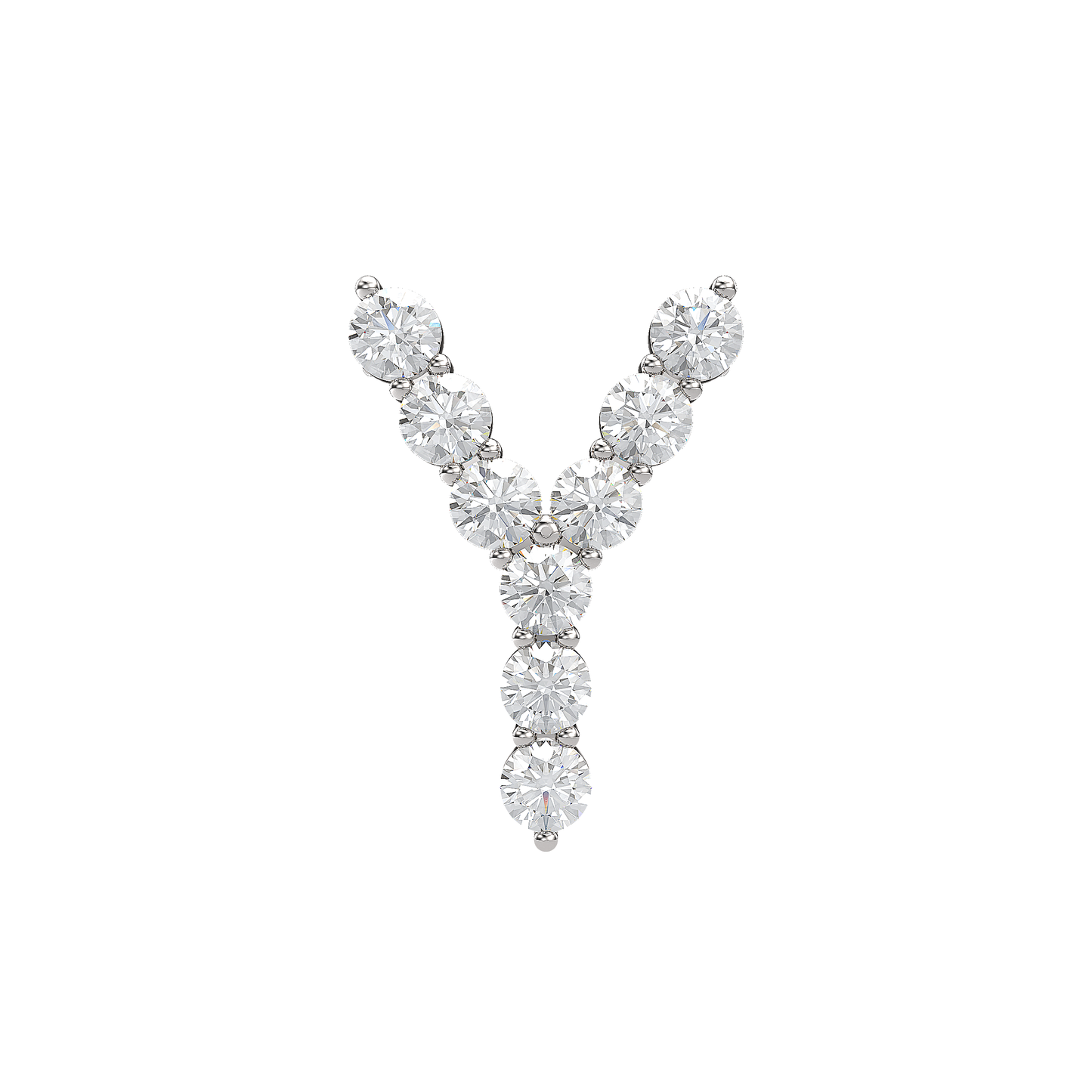 Initial Necklace - Large 0.10ct Pointer