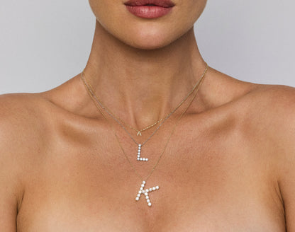 Initial Necklace - Statement 0.15ct Pointer