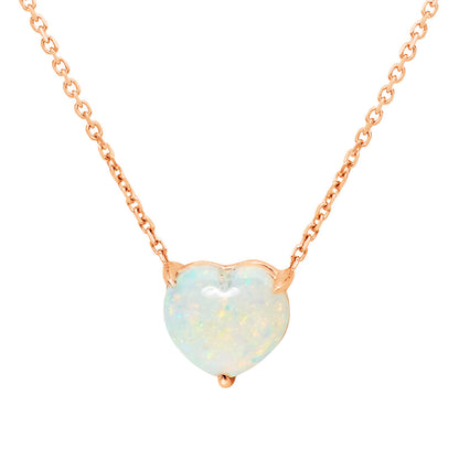Opal Heart Birthstone - October