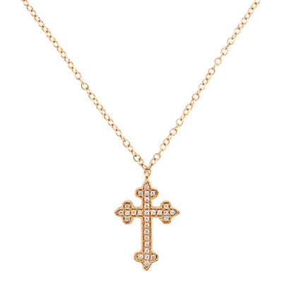 Orthodox Cross Diamond Necklace