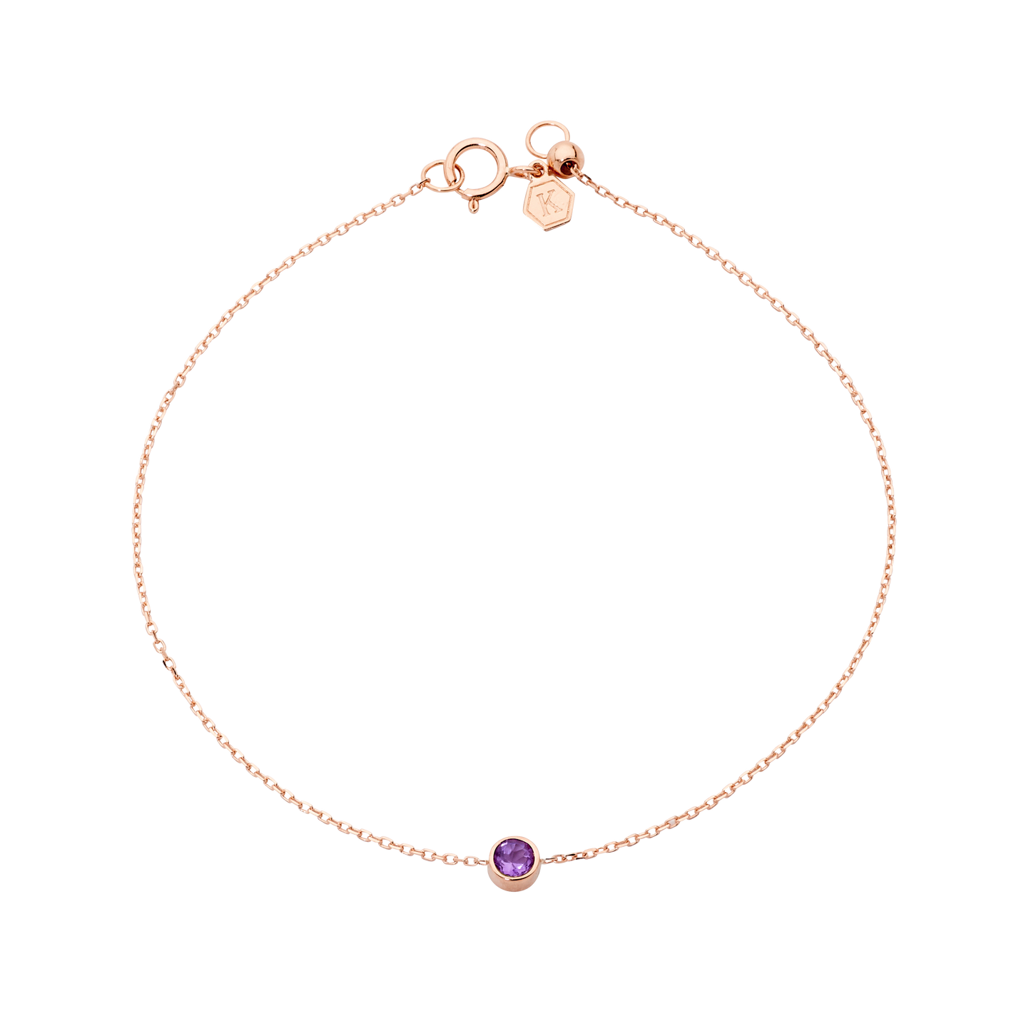 Petite Amethyst Birthstone Bracelet