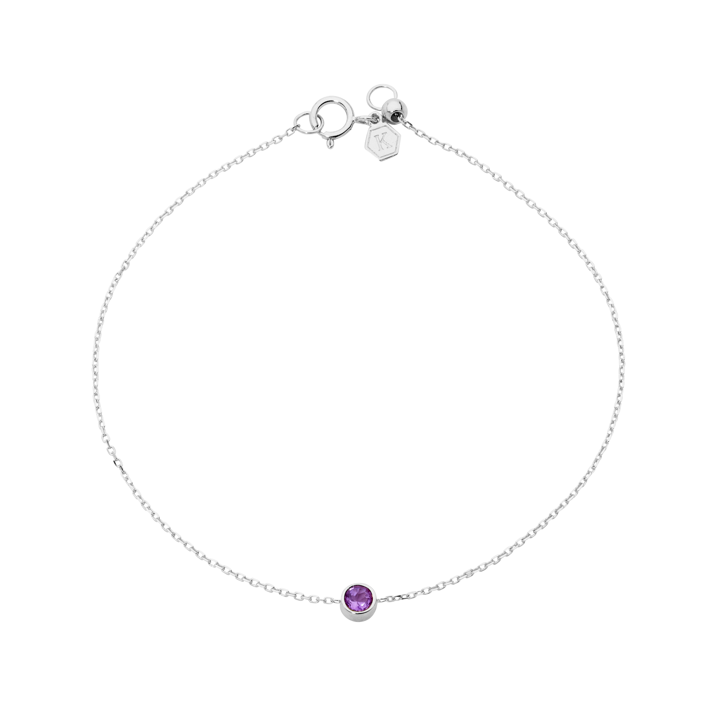 Petite Amethyst Birthstone Bracelet