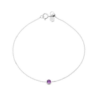 Petite Amethyst Birthstone Bracelet