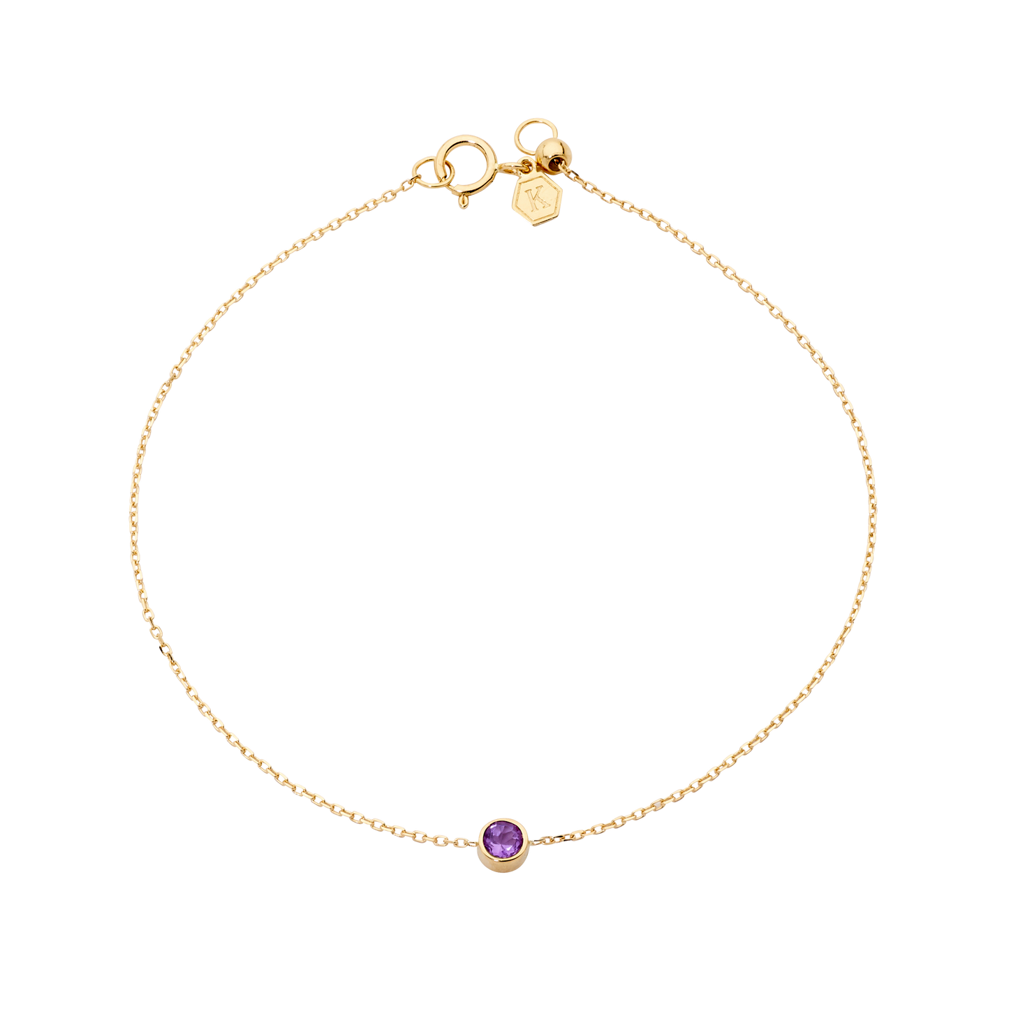 Petite Amethyst Birthstone Bracelet