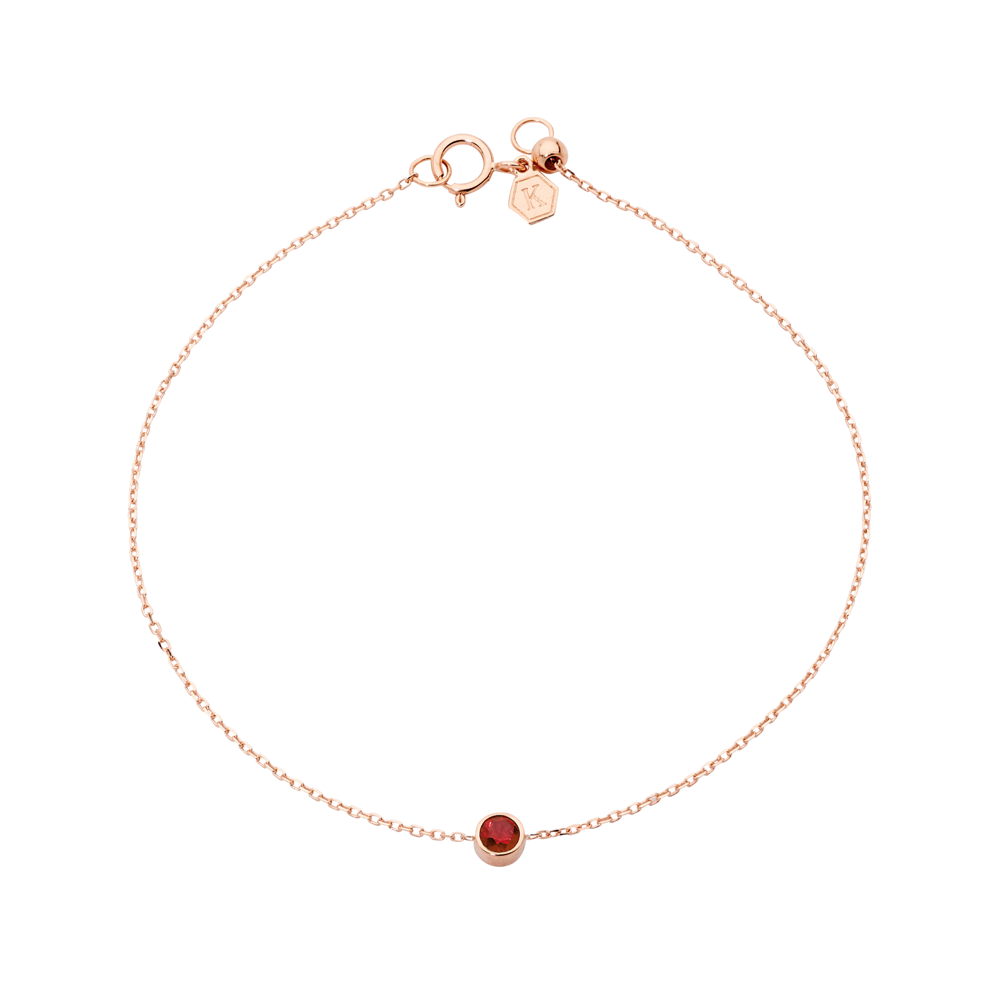 Petite Ruby Birthstone Bracelet