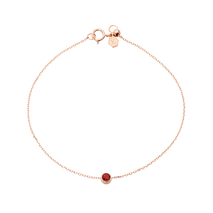 Petite Ruby Birthstone Bracelet