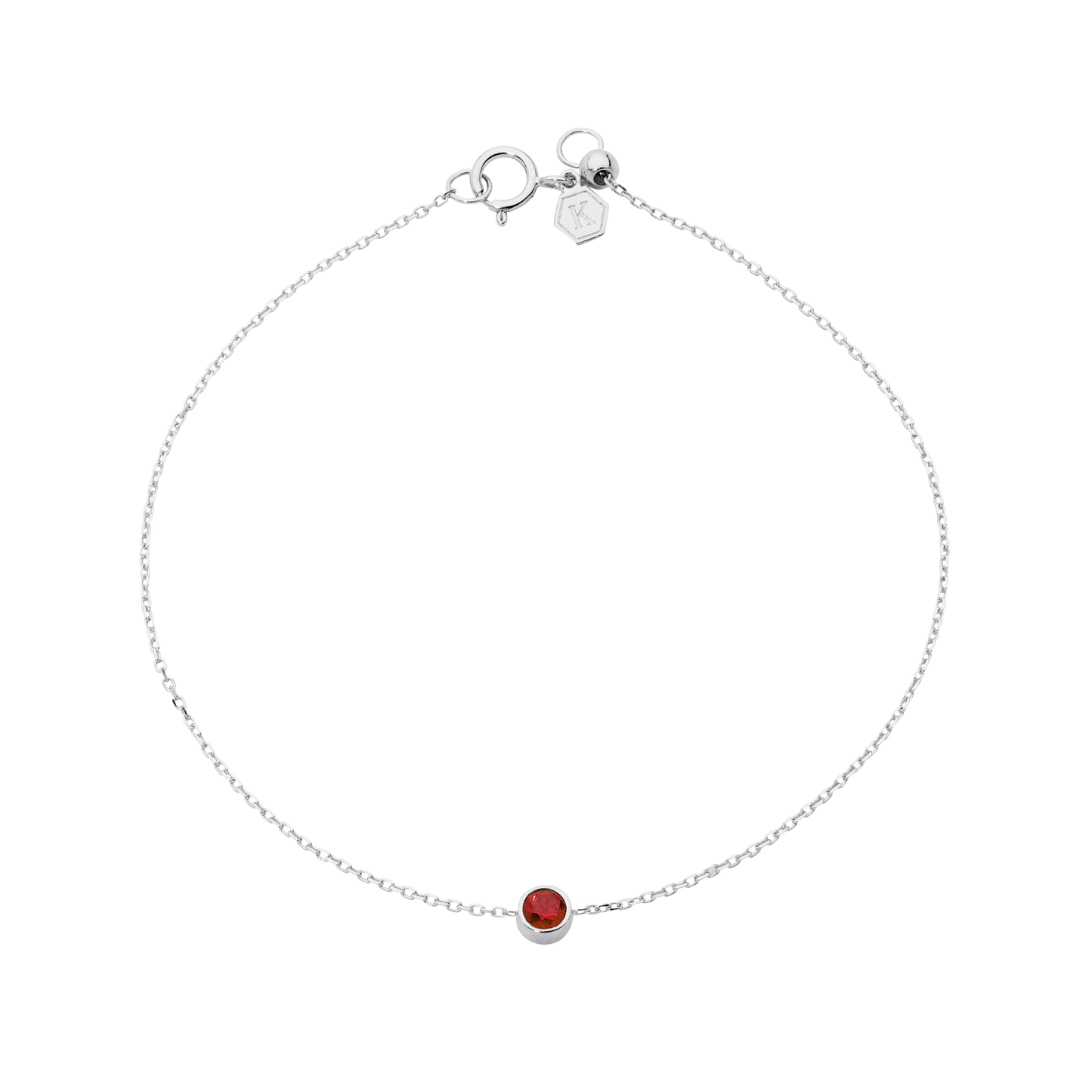 Petite Ruby Birthstone Bracelet