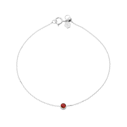 Petite Ruby Birthstone Bracelet