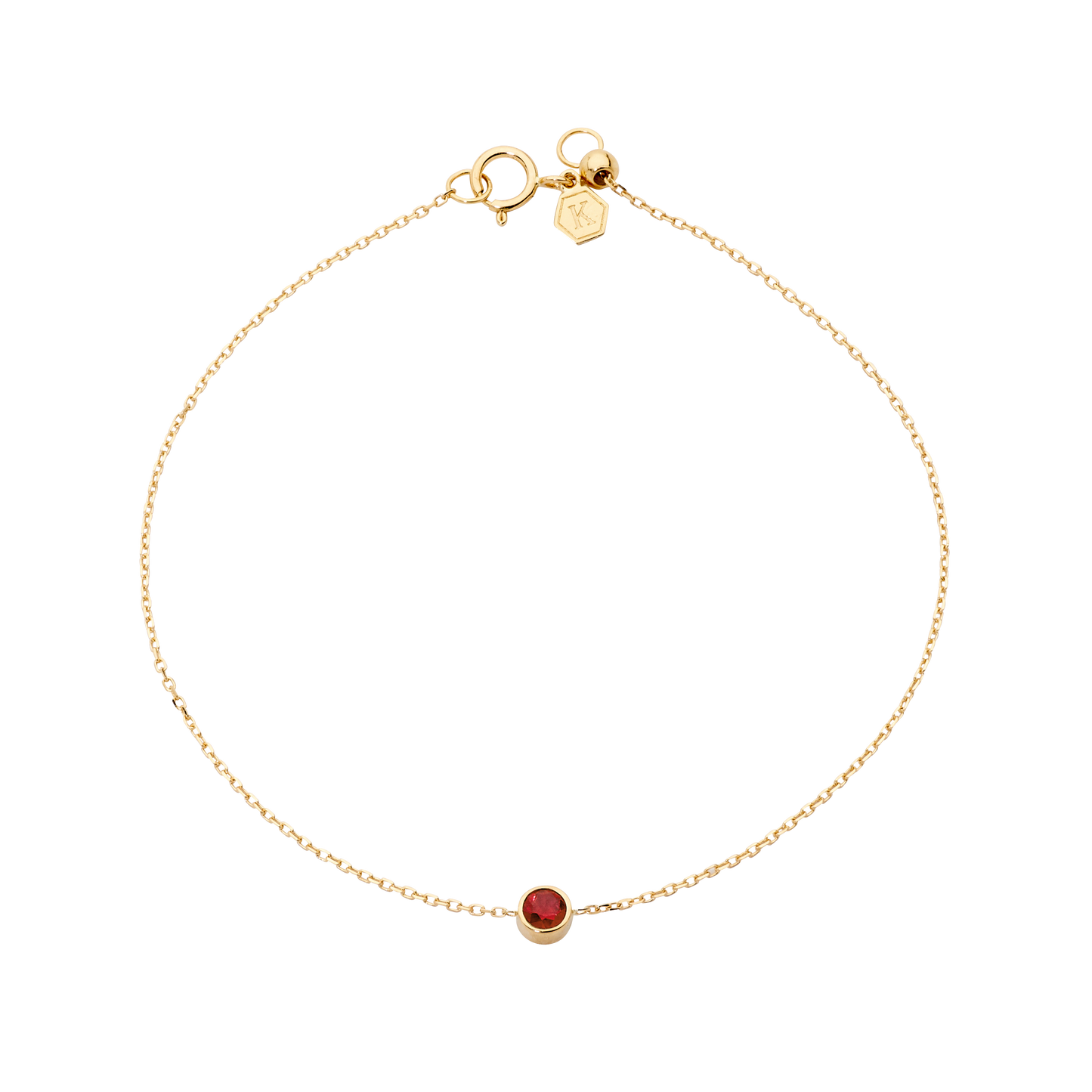Petite Ruby Birthstone Bracelet