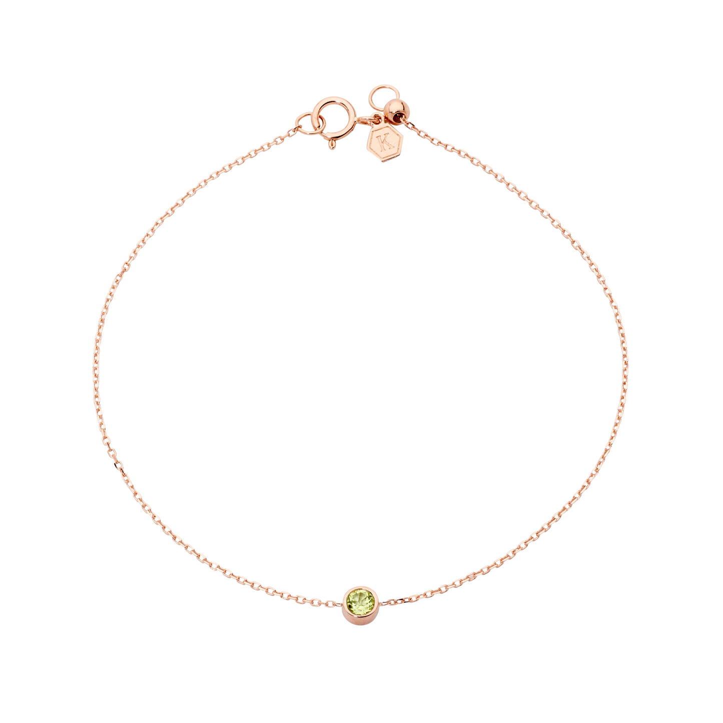 Petite Peridot Birthstone Bracelet