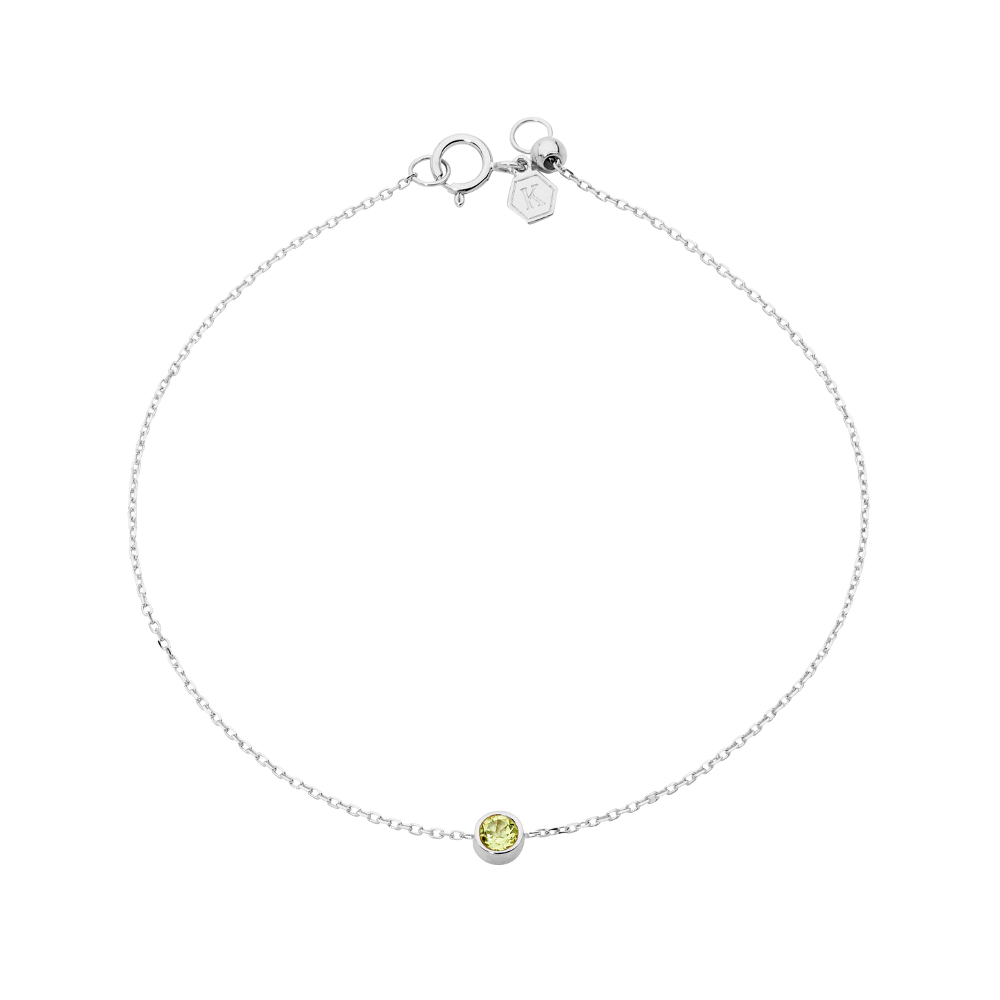 Petite Peridot Birthstone Bracelet