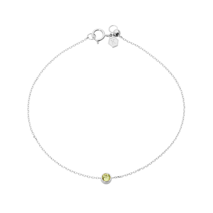 Petite Peridot Birthstone Bracelet