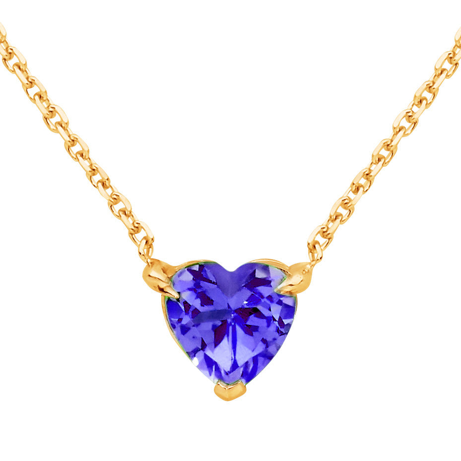 Tanzanite Heart Birthstone – December