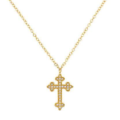 Orthodox Cross Diamond Necklace