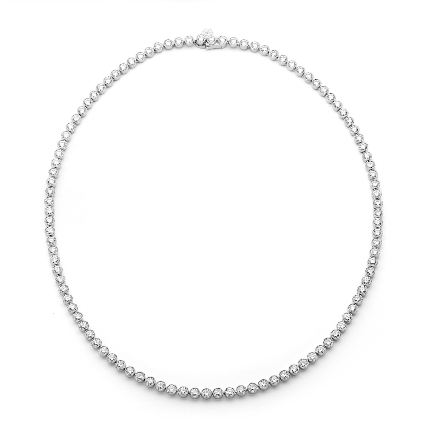Martina Diamond Milgrain Tennis Necklace