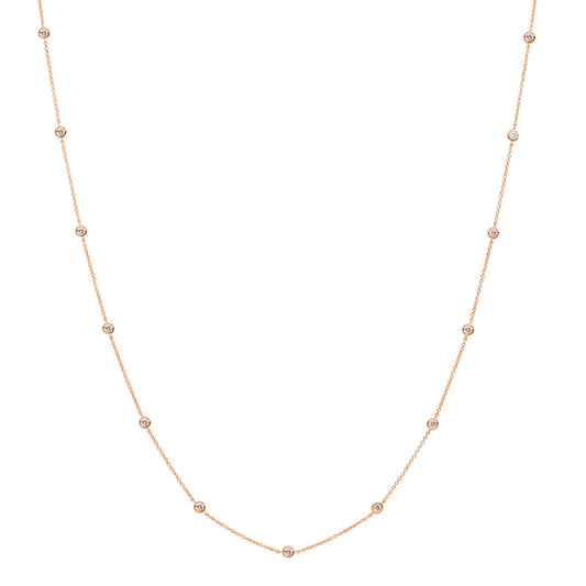 Brilliant Diamond Floating Necklace