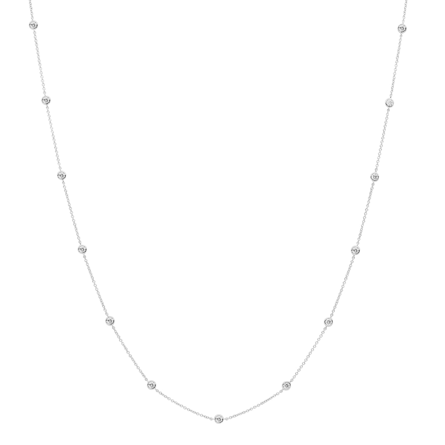 Brilliant Diamond Floating Necklace