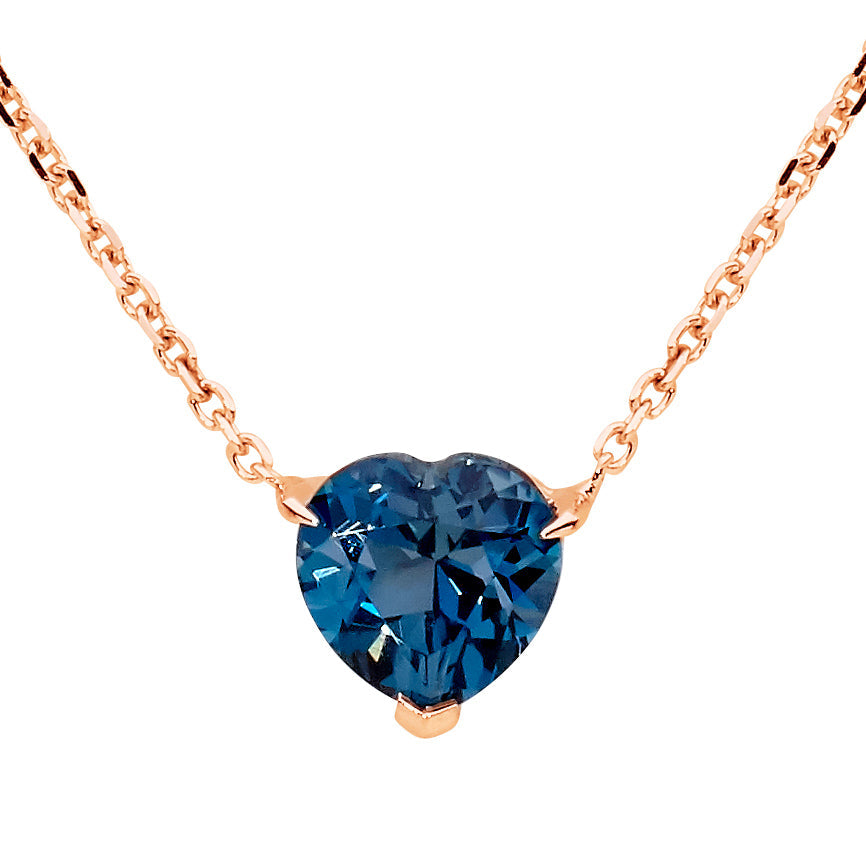 London Blue Topaz Heart Birthstone - November