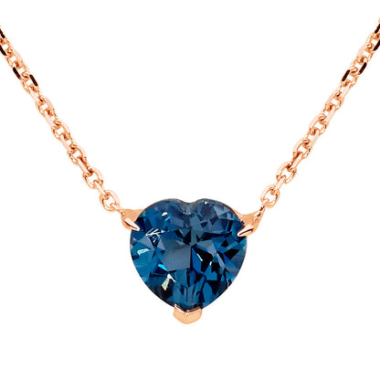 London Blue Topaz Heart Birthstone - November