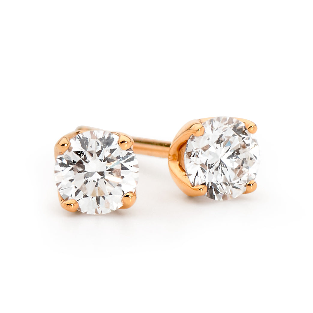 Classic Four Claw Diamond Ear Studs
