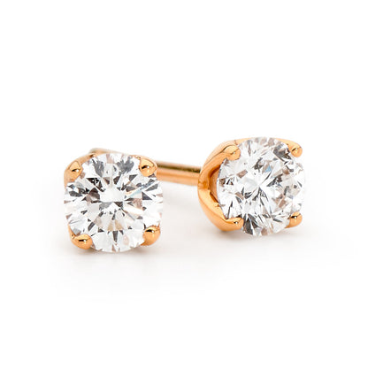 Classic Four Claw Diamond Ear Studs