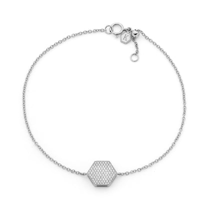 Pave Hexagon Bracelet