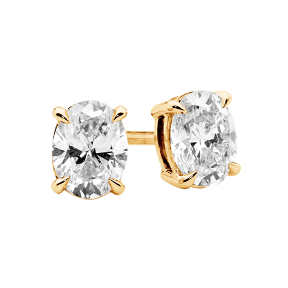 Petite Oval Diamond Studs