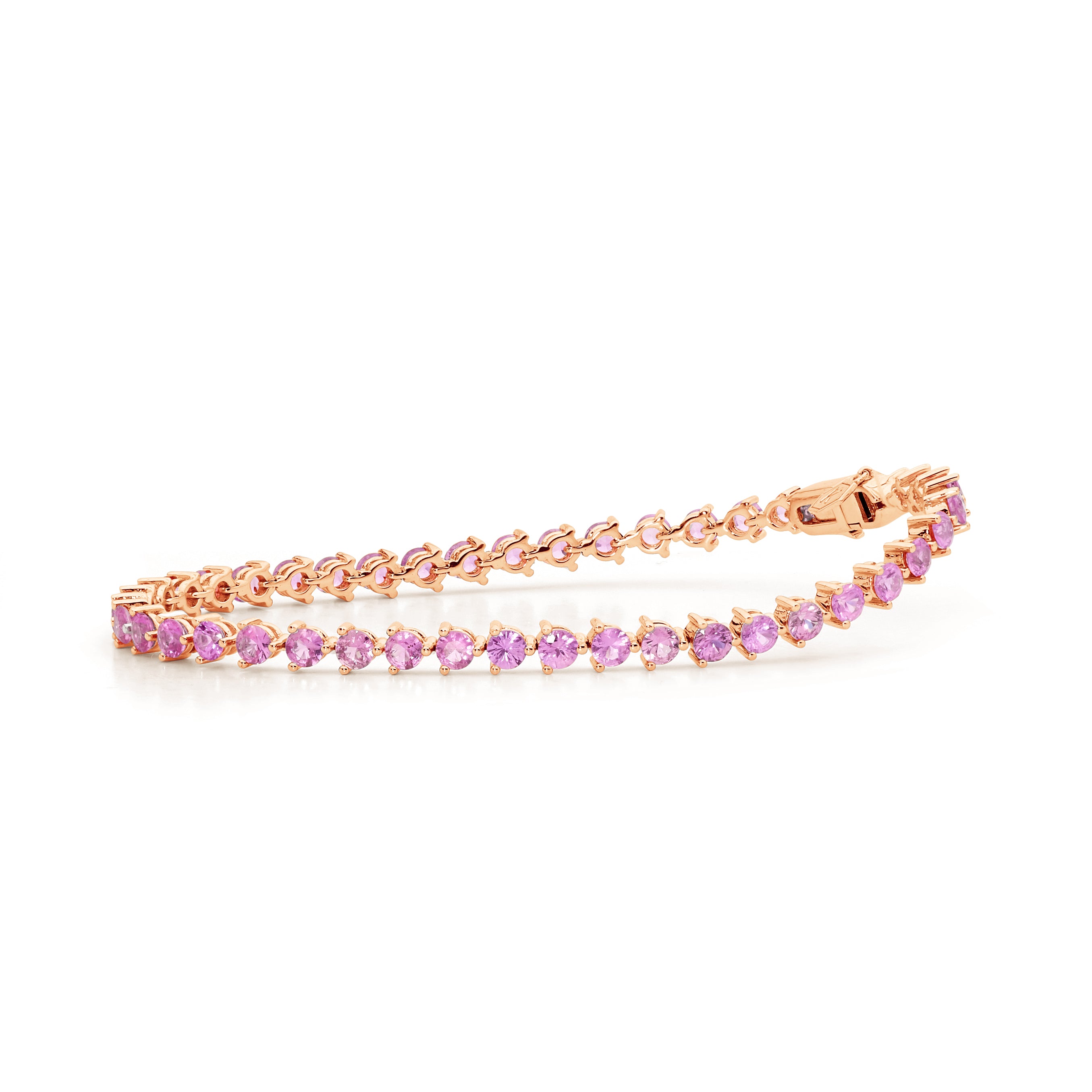 Pink Sapphire Stretch Bracelet with Diamonds | LaNae Fine Jewelry