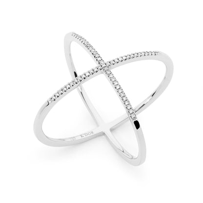 Harmony Cross Over Diamond Ring
