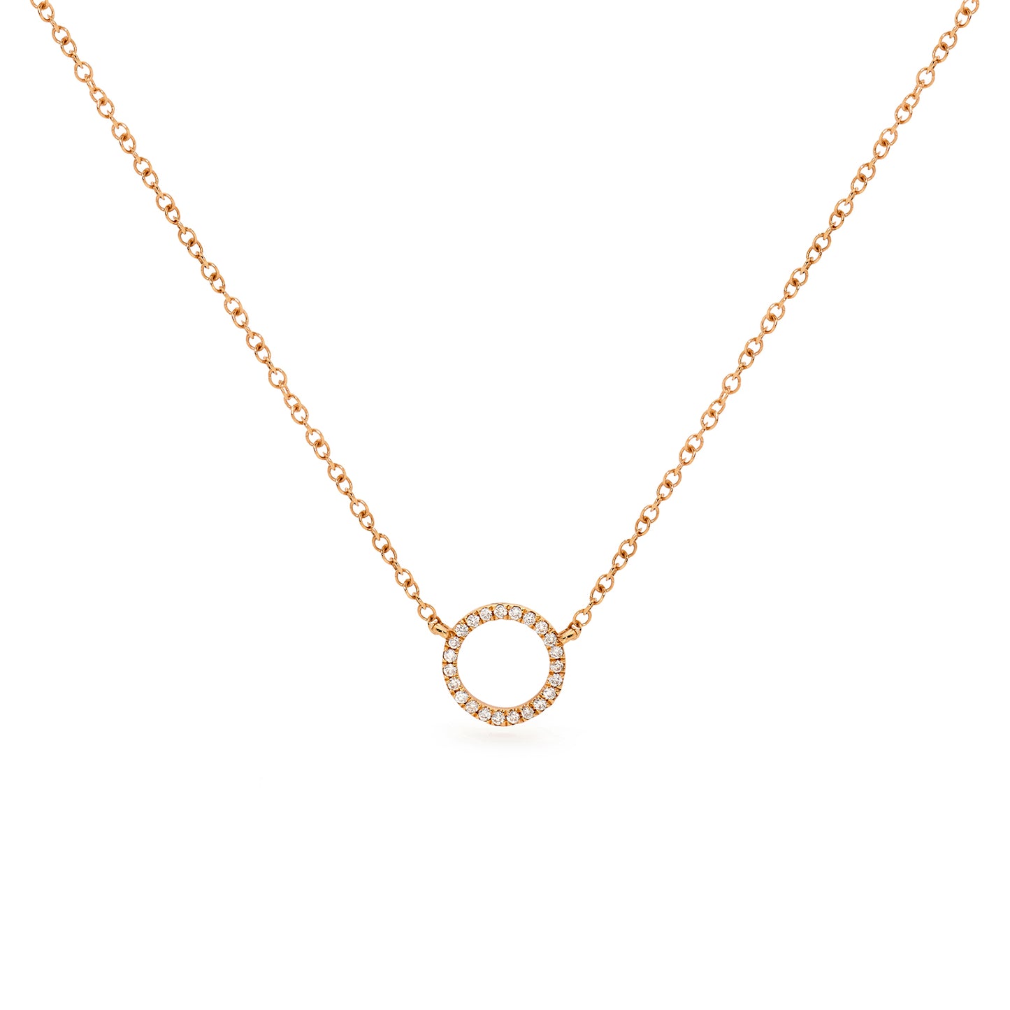 Round Halo Diamond Necklace