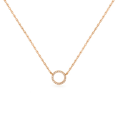 Round Halo Diamond Necklace