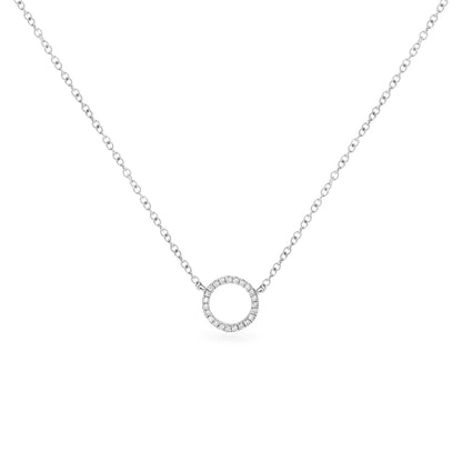 Round Halo Diamond Necklace